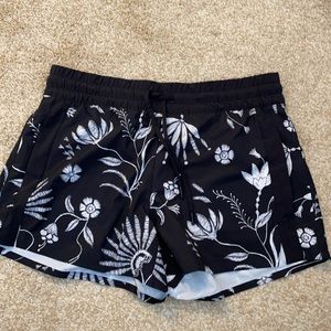 Black and White Athletic Lightweight Shorts
